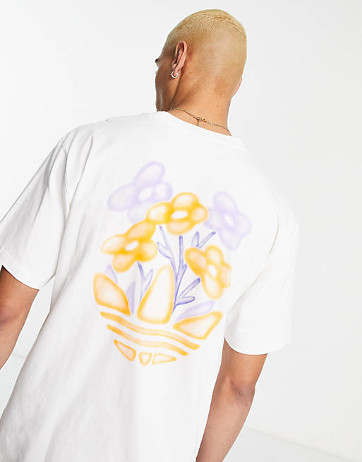 adidas Originals SPRT floral linear graphics t-shirt in white | ASOS