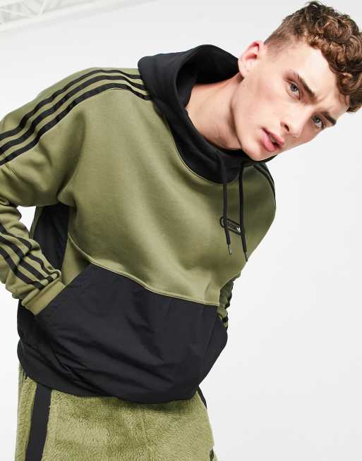 Adidas originals mixed hoodie hot sale