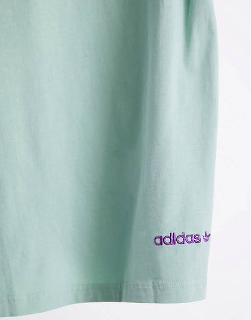 Men adidas Originals SPRT overdyed t-shirt in green 
