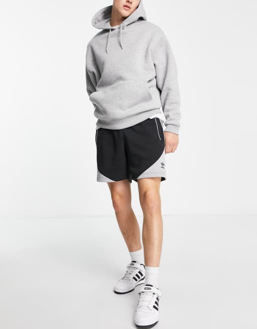 adidas Originals SPRT Pantaloncini color block neri con tre strisce ASOS