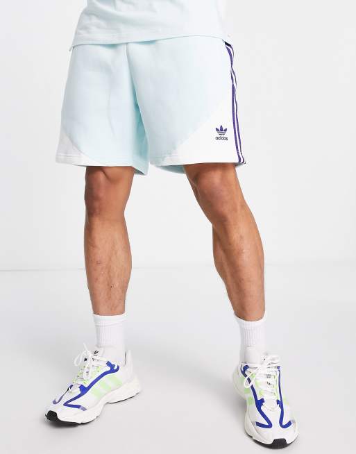 adidas Originals SPRT Short en molleton a trois bandes effet color block Menthe