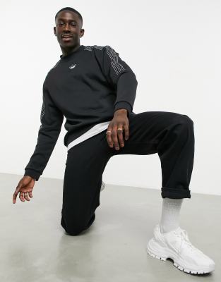 adidas originals black three stripe high neck sweatshirt