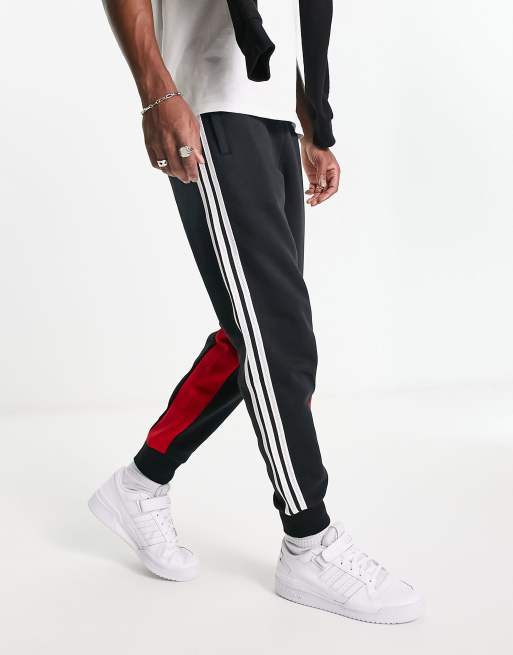 adidas Originals SPRT three stripe black and red | ASOS