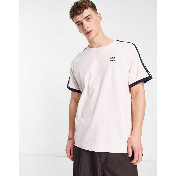 robot Voorgevoel Markeer adidas Originals SPRT three stripe t-shirt in pink and navy | ASOS