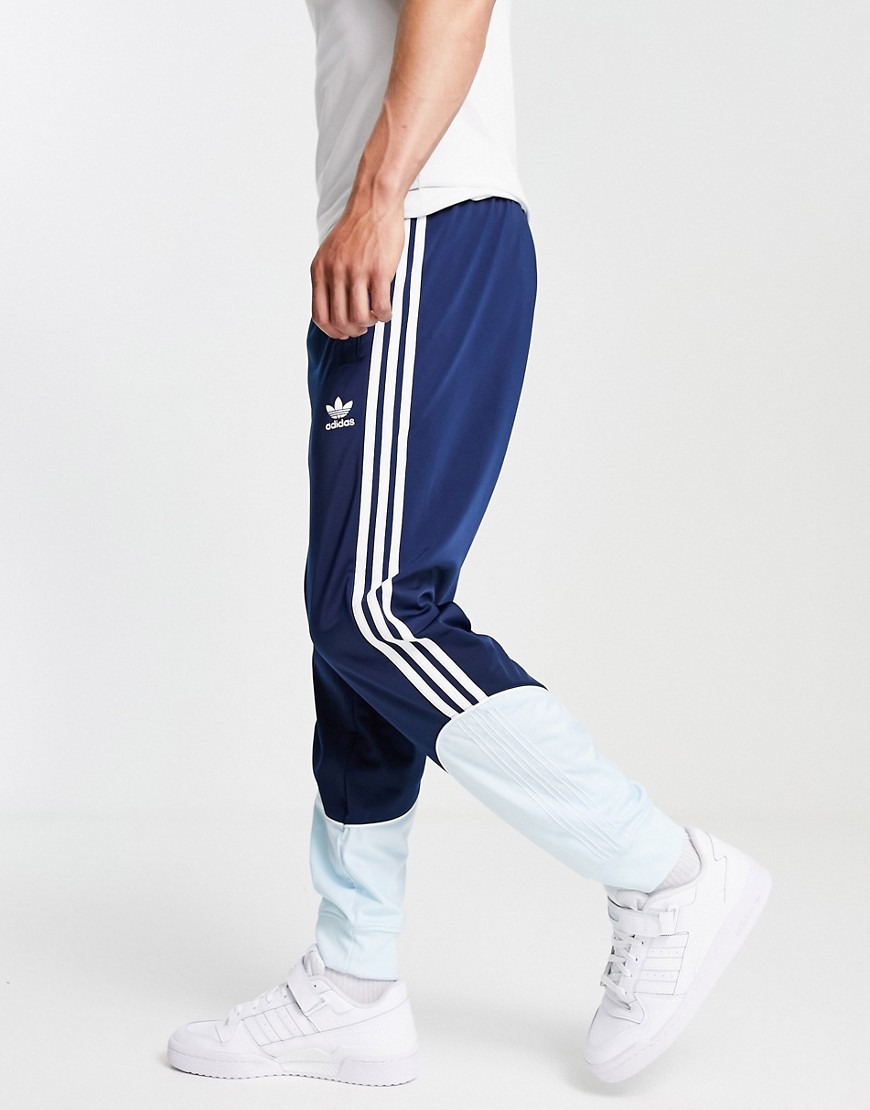 adidas Originals SPRT tricot track pants in navy and blue