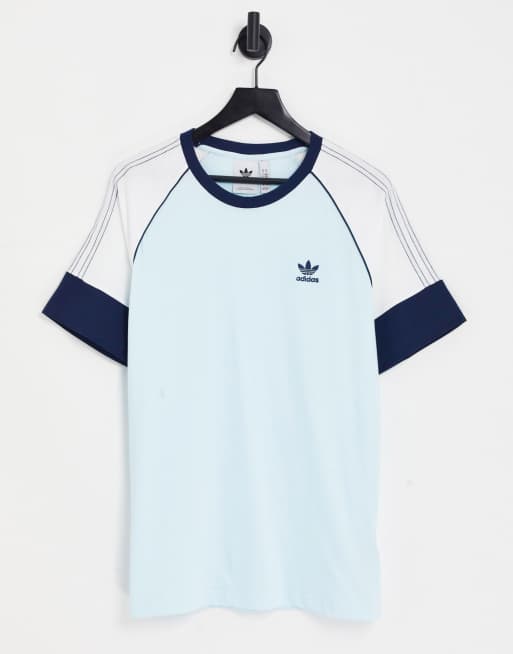 adidas Originals SPRT US color blocked t shirt in blue