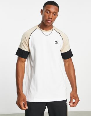 adidas Originals SPRT US color blocked t shirt in white