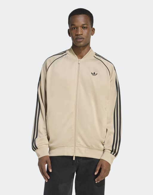 adidas Originals – SST Adicolor Classics – Locker geschnittenes Trainingsoberteil in Stone Khaki/Schwarz, 1 von 4