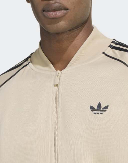 adidas Originals – SST Adicolor Classics – Locker geschnittenes Trainingsoberteil in Stone Khaki/Schwarz, 3 von 4