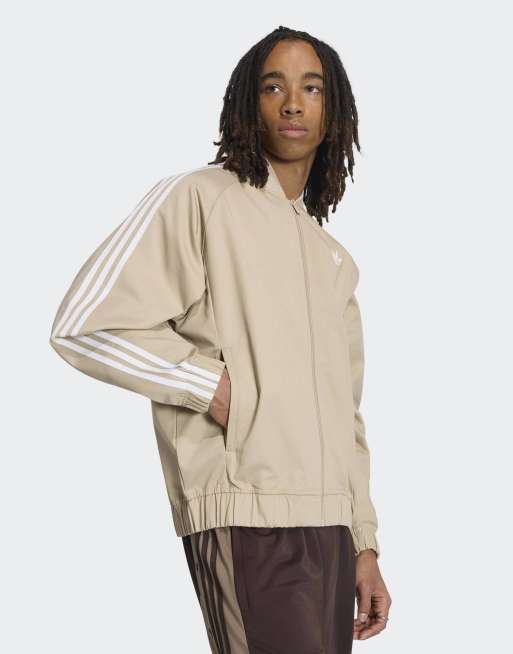 adidas Originals – SST Adicolor Classics – Trainingsjacke aus Baumwoll-Twill in Khaki Three, 4 von 5