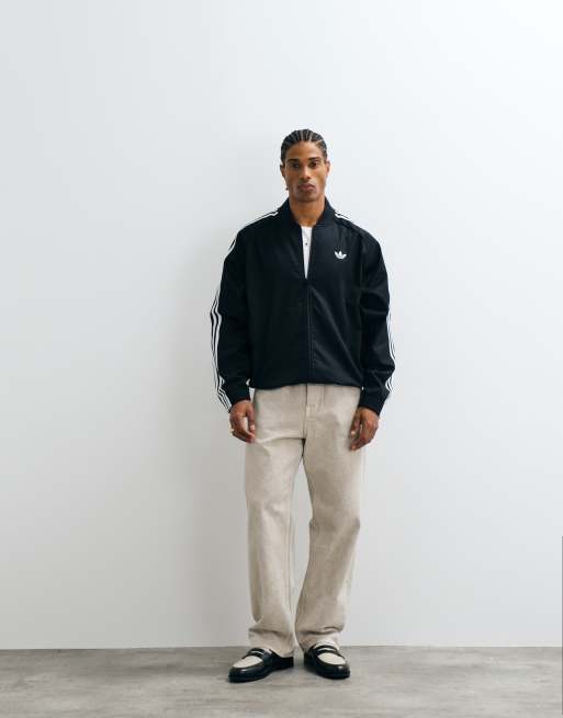 adidas Originals – SST Adicolor Classics – Trainingsjacke aus Baumwoll-Twill in Schwarz, 2 von 5