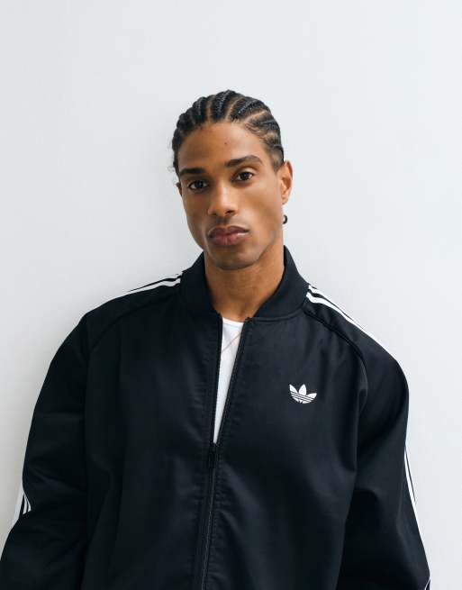 adidas Originals – SST Adicolor Classics – Trainingsjacke aus Baumwoll-Twill in Schwarz, 3 von 5