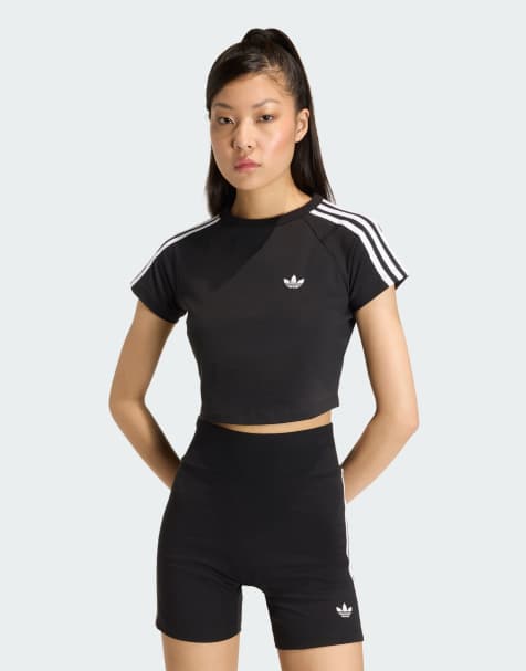 adidas Originals - SST - Camiseta negra y blanca con diseño encogido - view 1
