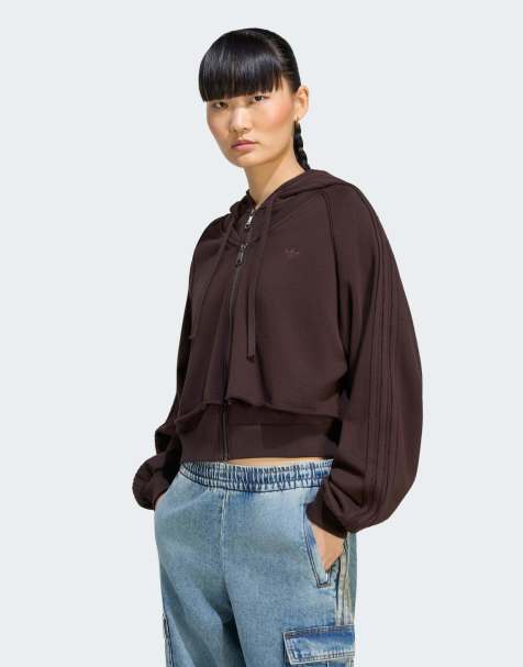 adidas Originals Sst double front hoody in aurora coffee - view 1