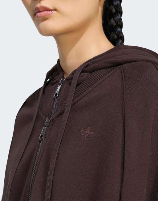 adidas Originals Sst Hoodie mit doppelter Vorderseite in Aurora Coffee, 3 von 4