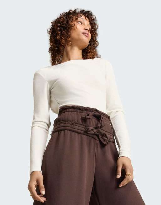 adidas Originals Sst Hose mit doppeltem Bund in Aurora Coffee, 3 von 4
