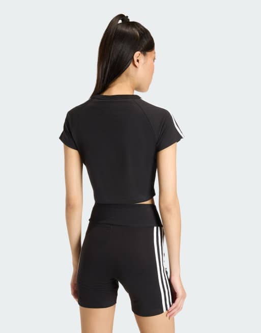 adidas Originals – SST – Knapp geschnittenes T-Shirt in Schwarz/Weiß, 3 von 4