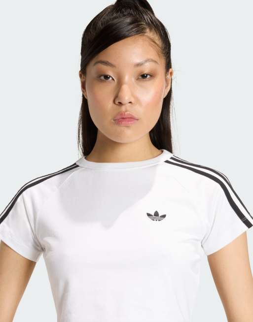 adidas Originals – SST – Knapp geschnittenes T-Shirt in Weiß/Schwarz, 2 von 4
