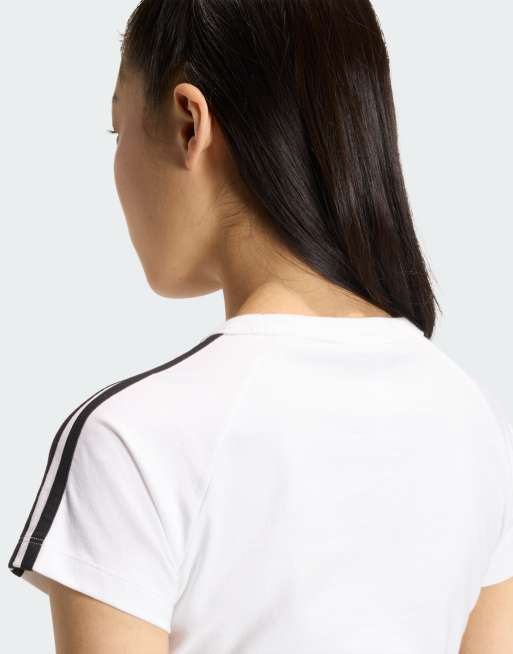 adidas Originals – SST – Knapp geschnittenes T-Shirt in Weiß/Schwarz, 4 von 4