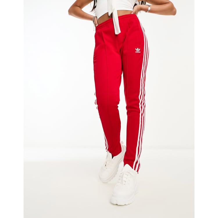 Red adidas hot sale training pants