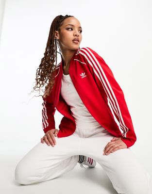 adidas Originals SST track top in scarlet-Red