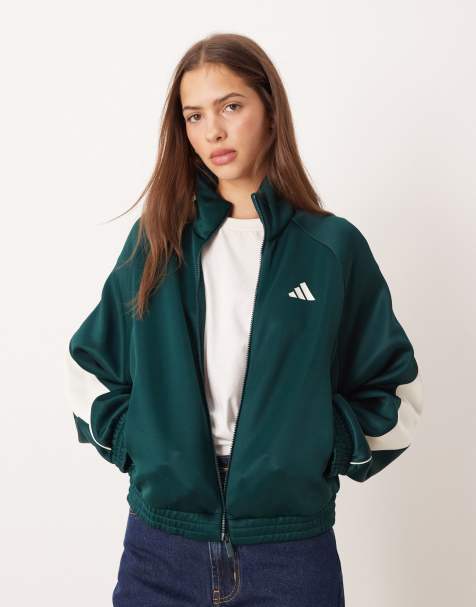 adidas Originals stadium track top in green - view 1