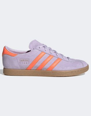 adidas originals stadt trainers in lilac and orange