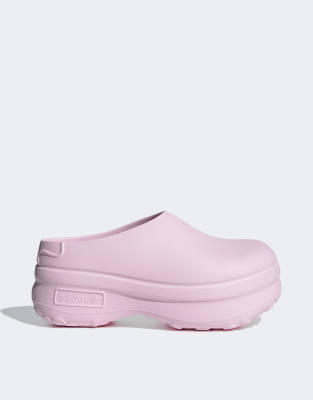 Shop Adidas Originals Stan Mules In Light Pink