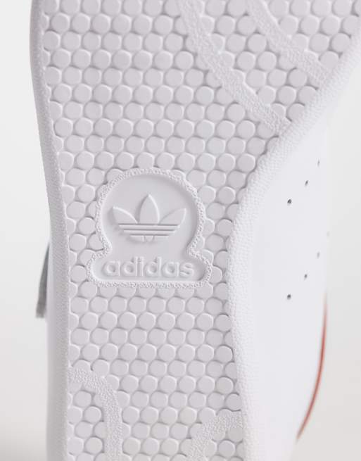 adidas Originals Stan Smith Ballerina in Weiß und Rot, 5 von 5