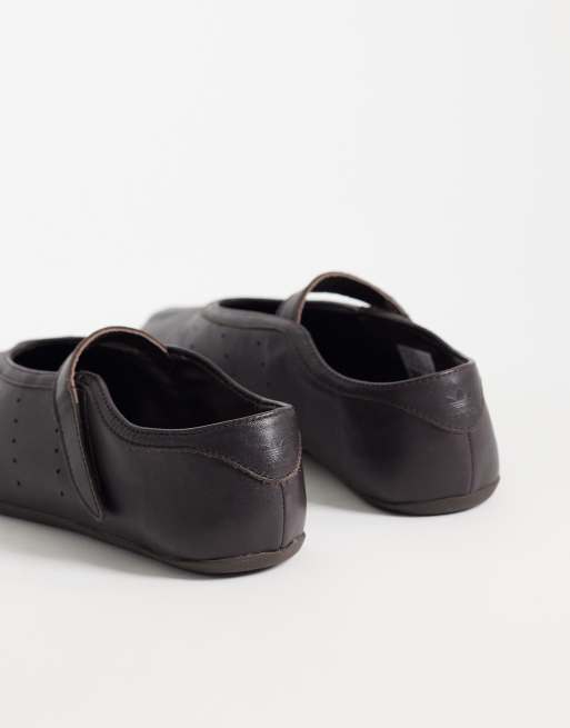 adidas Originals Stan Smith ballet flat in dark brown, 2 of 5