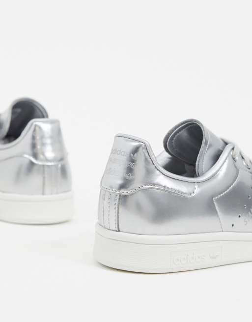 Adidas stan outlet smith argenté femme