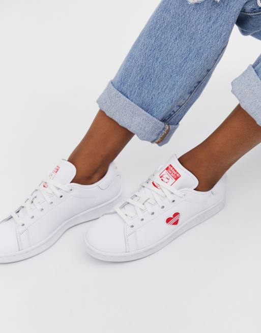 Stan smith femme shop pas cher rouge