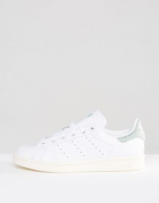 adidas originals stan smith baskets avec détail vert pastel blanc
