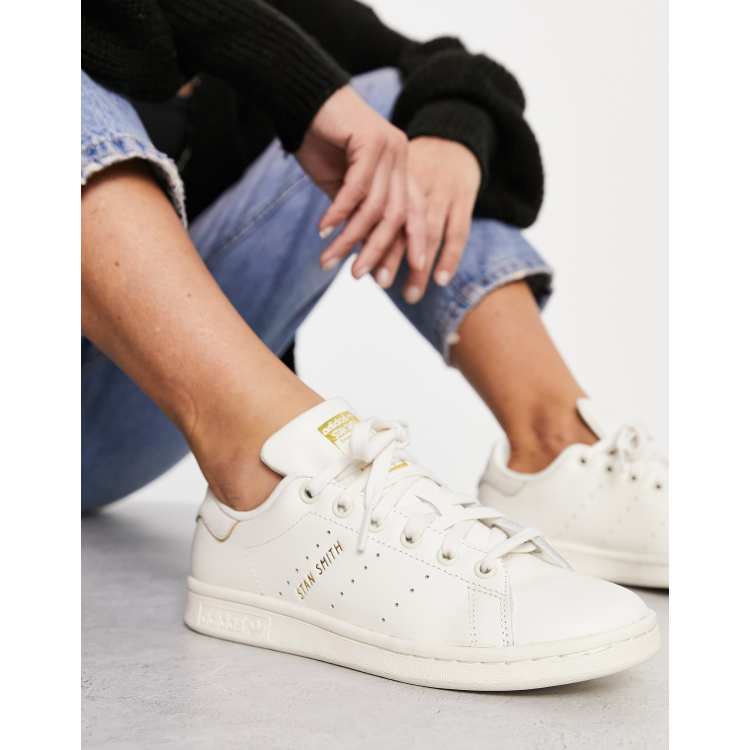 Stan smith blanche et doree clearance femme