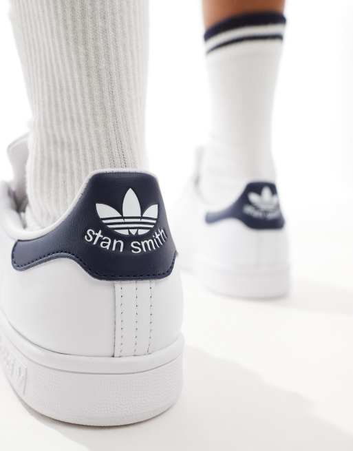 Adidas originals - stan smith - baskets vintage - blanc et bleu marine sale