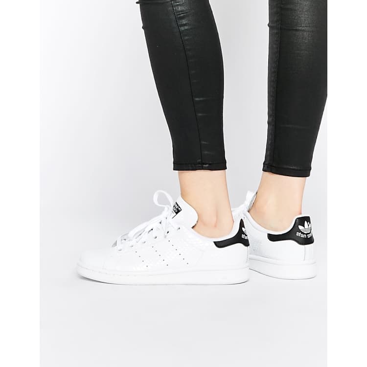 Stan smith femme noir on sale blanc