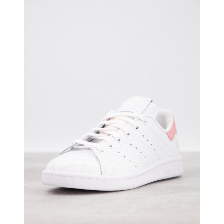 Adidas stan smith store blanc et rose pale