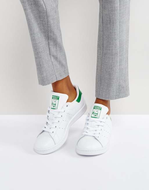 adidas stan smith femme blanc vert