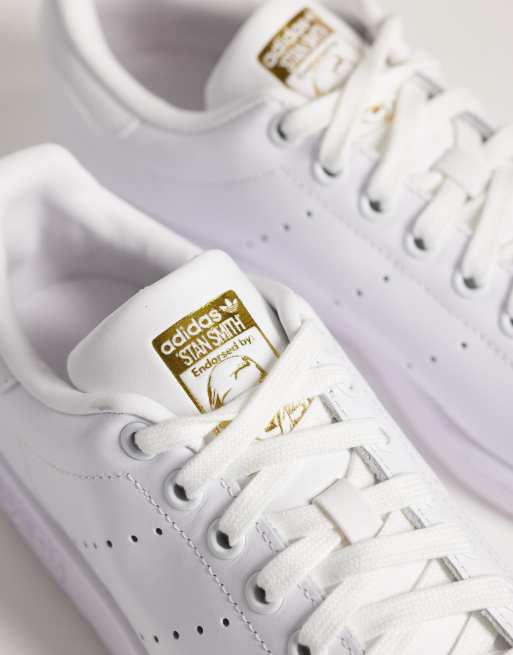 adidas Originals Stan Smith baskets blanches et dorées, 2 de 5