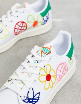 Chaussures adidas Originals - Stan Smith - Baskets durables à imprimé graphique - Blanc