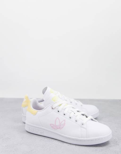 adidas Originals – Stan Smith – Biało-pomarańczowe buty sportowe z logo Trefoil 