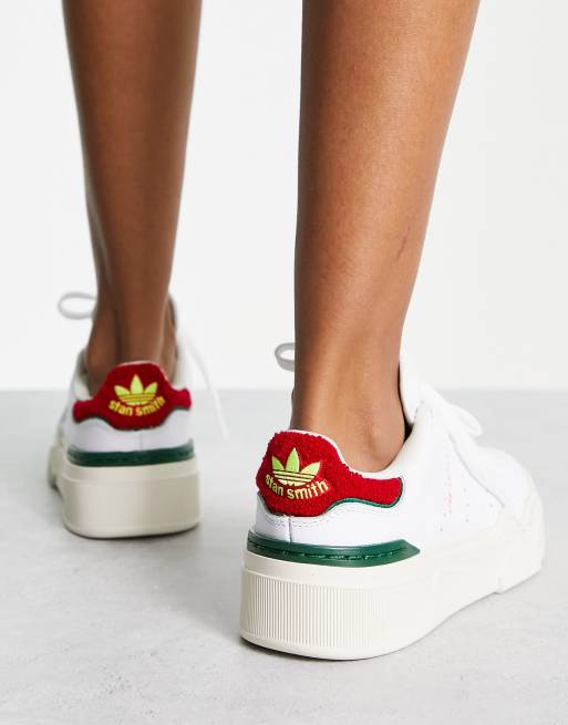 Stan smith blanche 2025 et rouge femme