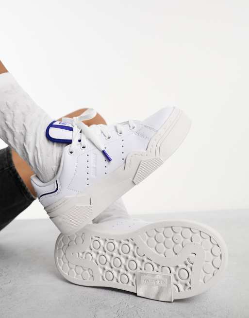 Adidas stan smith 2025 2 white/white/black leather trainers