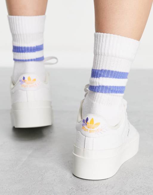 adidas Originals Stan Smith - Bonega - Råhvide flatform-sneakers, 2 af 4