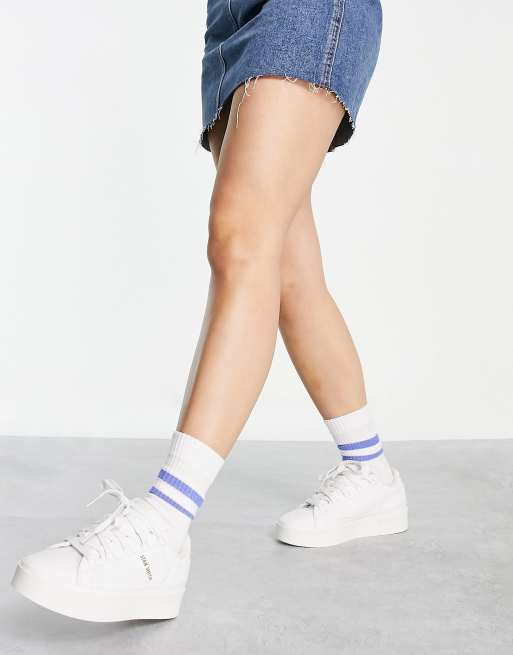 adidas Originals Stan Smith - Bonega - Råhvide flatform-sneakers, 4 af 4