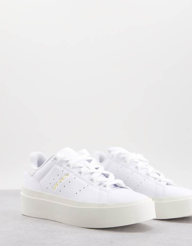 adidas Originals Stan Smith Bonega sneakers with platform in white