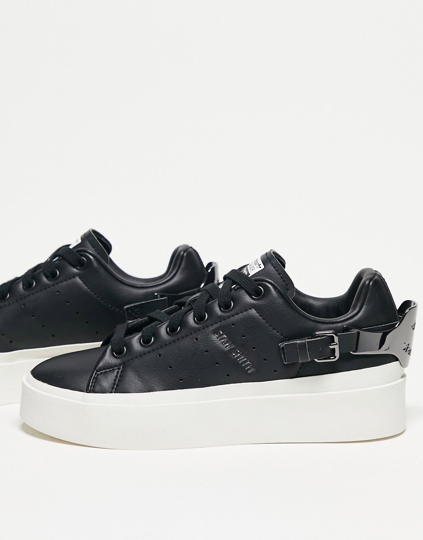 adidas Originals Stan Smith bonega trainers in black with gold detail