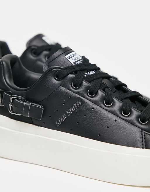stan smith black trainers womens