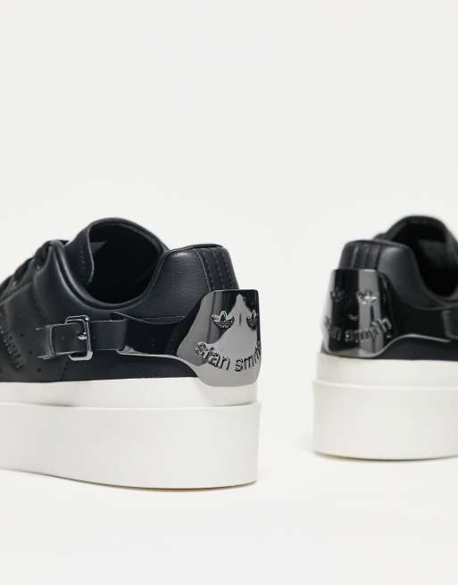 Stan smith platform on sale black