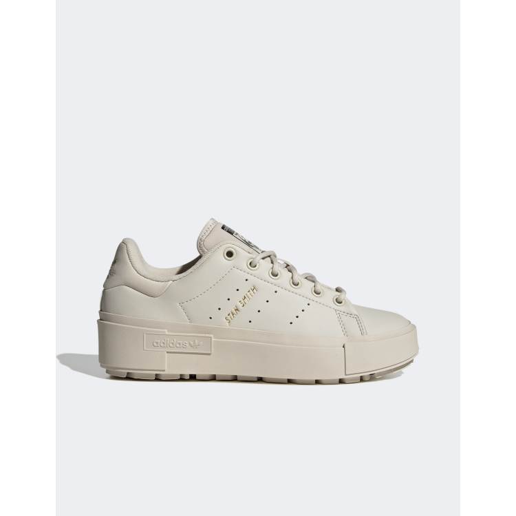  Originals STAN SMITH BONEGA 厚底 adidas Originals Stan Smith Bonega X sneakers in beige | ASOS